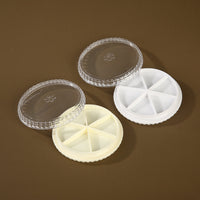 Clear Round Bead Organizer Box 6 Compartment Flower