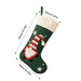 Embroidered Christmas Stocking with Santa Claus Plush Holiday Gift Bag