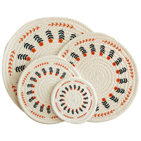 Woven Cotton Trivet, Nordic Heat-Resistant Table Mat