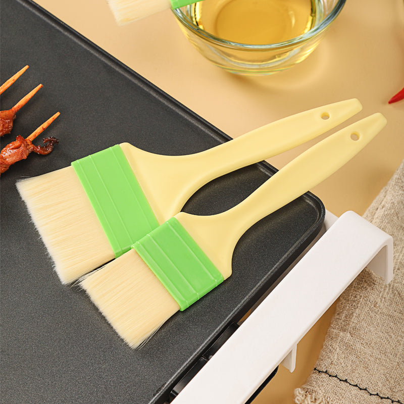 Silicone BBQ Basting Brush Wooden Handle Cooking Oil Brush
