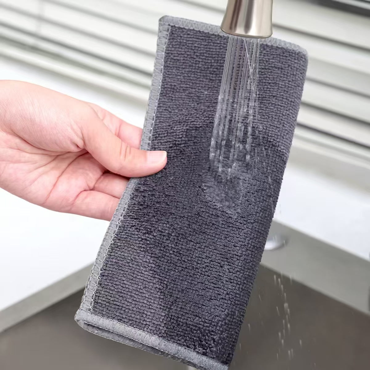 Double Layer Silver Wire Kitchen Cleaning Cloth Heavy Duty Non Scratch Dish Scrubbing Towel