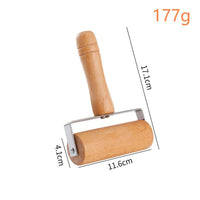 Beechwood Rolling Pin with Rotating Roller