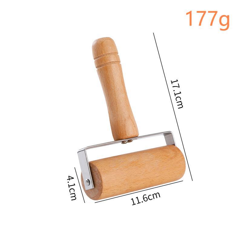 Beechwood Rolling Pin with Rotating Roller