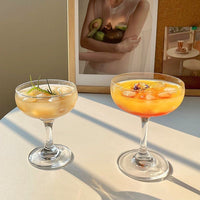 Decorative Stemmed Crystal Glass – Cocktail, Juice & Champagne Goblet