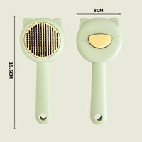 Cat Ear Grooming Brush with Push Button Hair Release