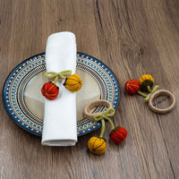 Rustic Double Pumpkin Napkin Rings for Thanksgiving