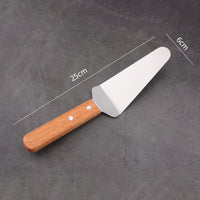 Stainless Steel Triangle Cake Server with Wooden Handle