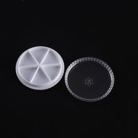 Clear Round Bead Organizer Box 6 Compartment Flower