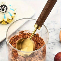 Acacia Wood Handle Measuring Spoons Set – Stainless Steel Coffee Scoop Set