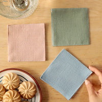 Solid Linen Coaster, Heat-Resistant Tea Cup Mat