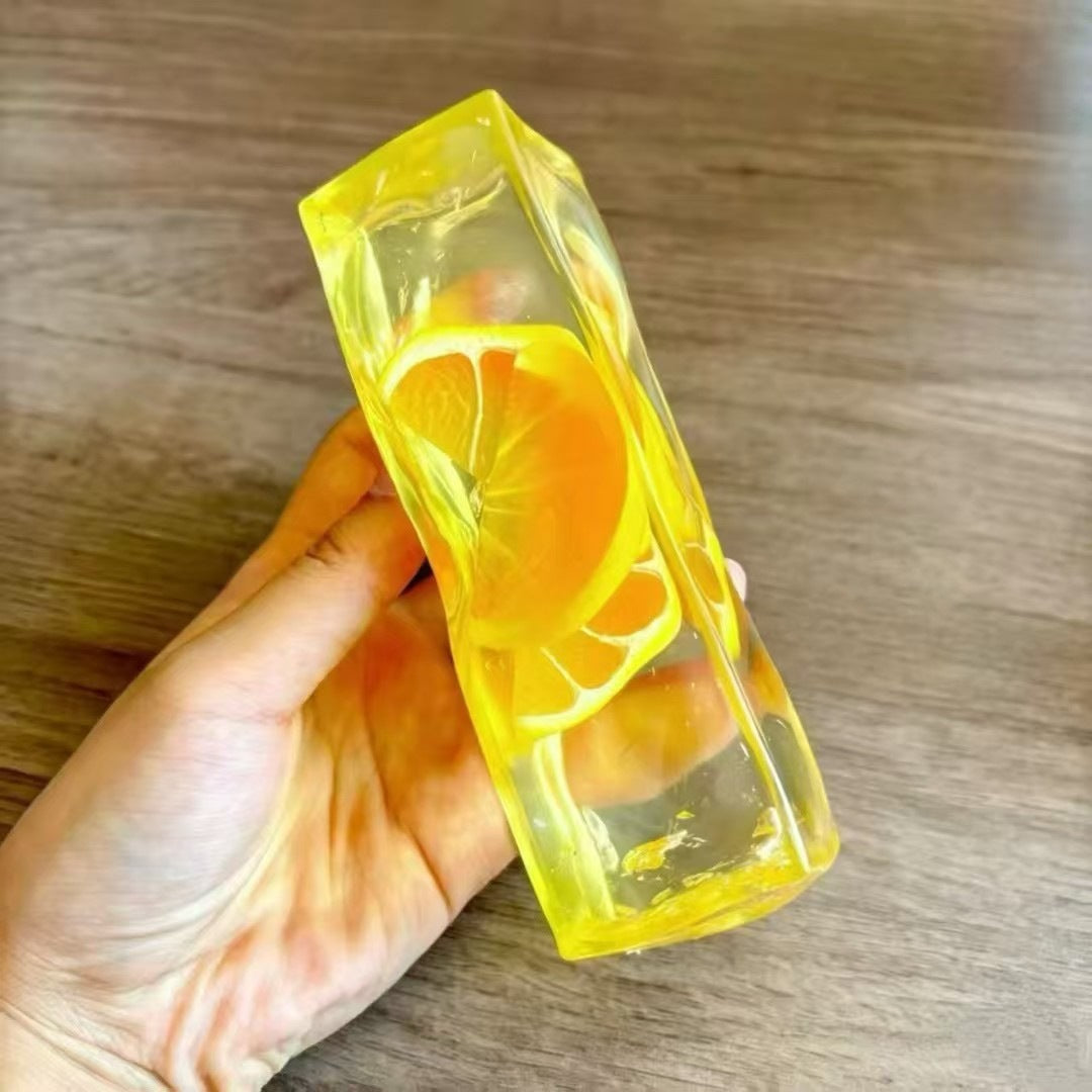 Fruit TPR Squishy Fidget Bar with Four Colorful Designs