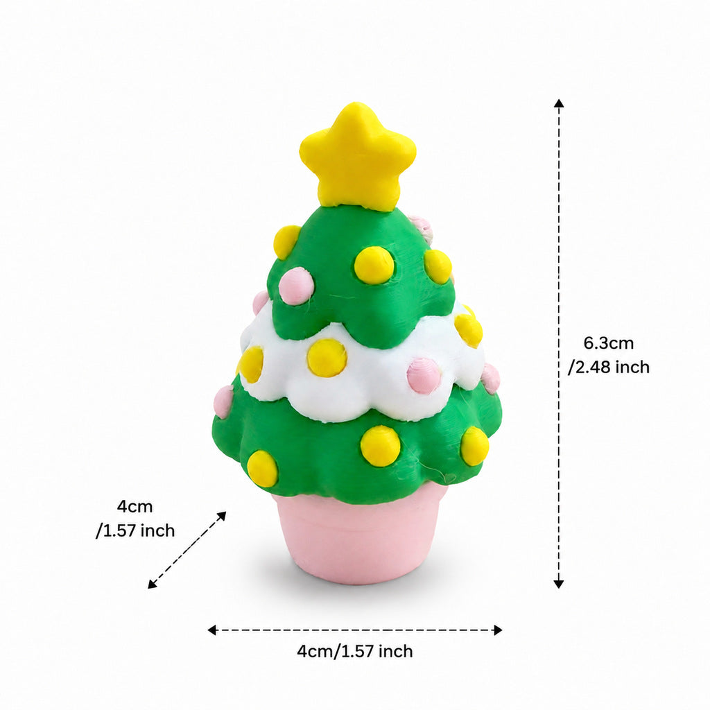 Christmas Push Button Fidget Toy 3D Christmas Tree Gift Box Stress Relief Toy