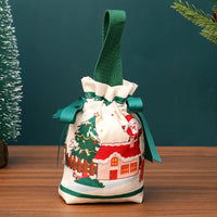 Christmas Drawstring Apple Gift Bag Candy Treat Pouch