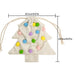 Christmas Tree Drawstring Gift Bag Colorful Pom Pom Holiday Candy Packaging Pouch