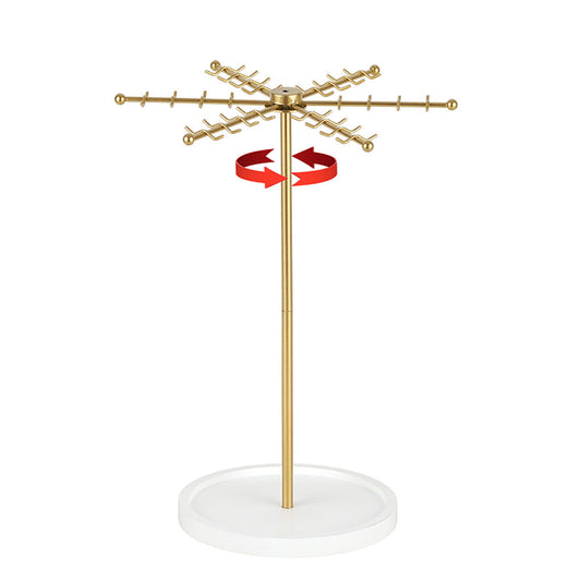 Rotating Jewelry Organizer Stand – 48-Hook Necklace & Bracelet Holder