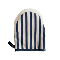 Cotton Mini Oven Mitt – 18 × 14 cm Striped and Polka Dot Heat-Resistant Pot Holder with Hanging Loop