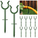 Garden Hose Holder Stakes – Heavy Duty Ground Support Clips for Water Hose Organization, Lawn & Garden Use