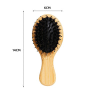 Mini Bamboo Scalp Massage Hair Brush Oval Air Cushion Comb Portable Hair Care Brush