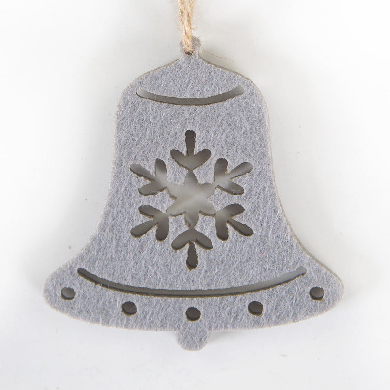 Christmas Felt Hanging Ornament Gingerbread Man Tree Bell Snowflake DIY Decoration