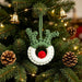 Macrame Reindeer Christmas Ornament – Handmade Cotton Rope Hanging Decoration