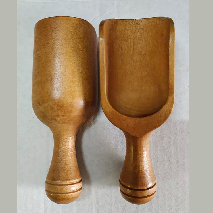 Small Solid Wood Scoop with Short Handle for Tea, Coffee and Dry Goods