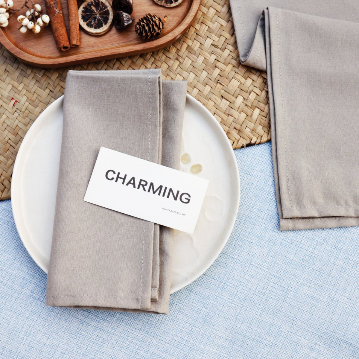 Linen Cotton Cloth Dinner Napkin for Everyday and Wedding Tables