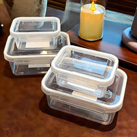 Airtight Food Storage Container with Single Buckle Lid Refrigerator Organizer Box