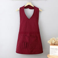Taslon Work Apron with Large Pocket – Lightweight Pullover Kitchen Apron