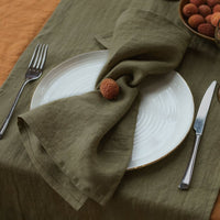 Pure Linen Cloth Napkins, 34×34 cm Washable Fabric Dinner Napkins for Table Decor