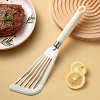 Stainless Steel Fish Spatula with Silicone Handle for Frying and Cooking