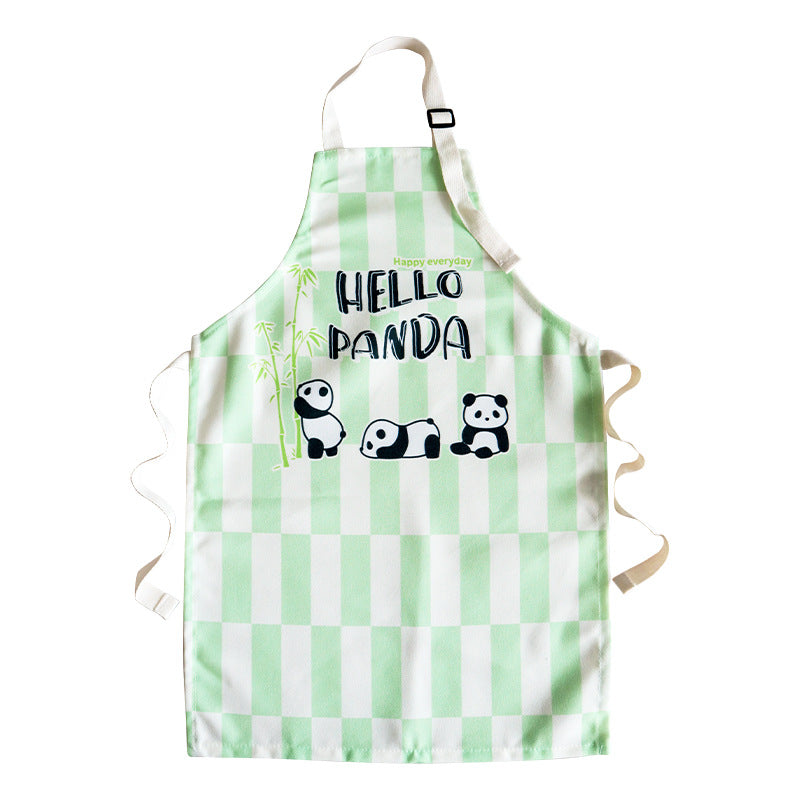 Heavy Duty Canvas Kids Apron, Panda Print Children's Cooking & Craft Apron