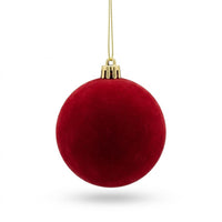 Velvet-Look Christmas Ball Ornaments for Cozy Holiday Styling, 8 cm Baubles