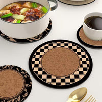 Round Rubber Placemat Set – Vintage Floral Table Mat Set