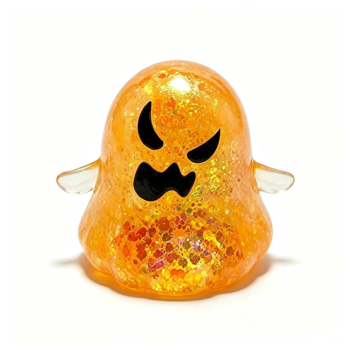 Halloween Ghost Squishy Toys – Glitter Ghost Stress Relief Fidget Toys, Soft Squeeze Toys for Kids Party Favors