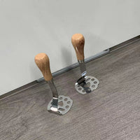 Stainless Steel Paw Print Potato Masher with Wooden Handle