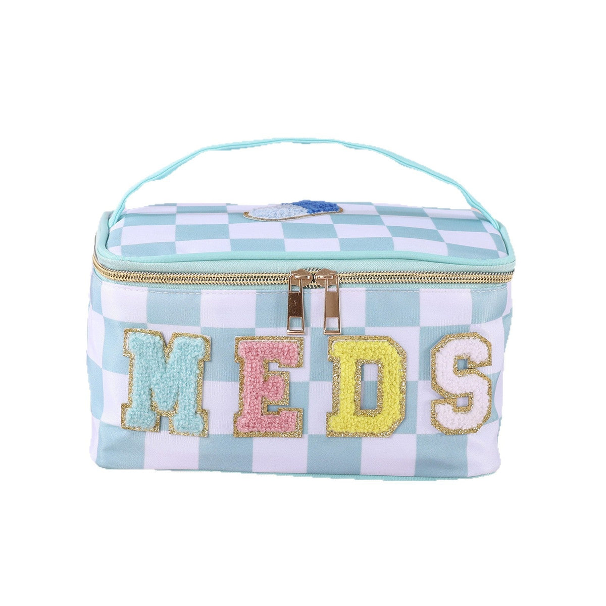 Waterproof Checkered Organizer Case with Handle for First Aid Supplies, Travel, Home & Daily Essentials