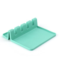 Silicone Kitchen Utensil Rest, Multi Slot Spoon Holder