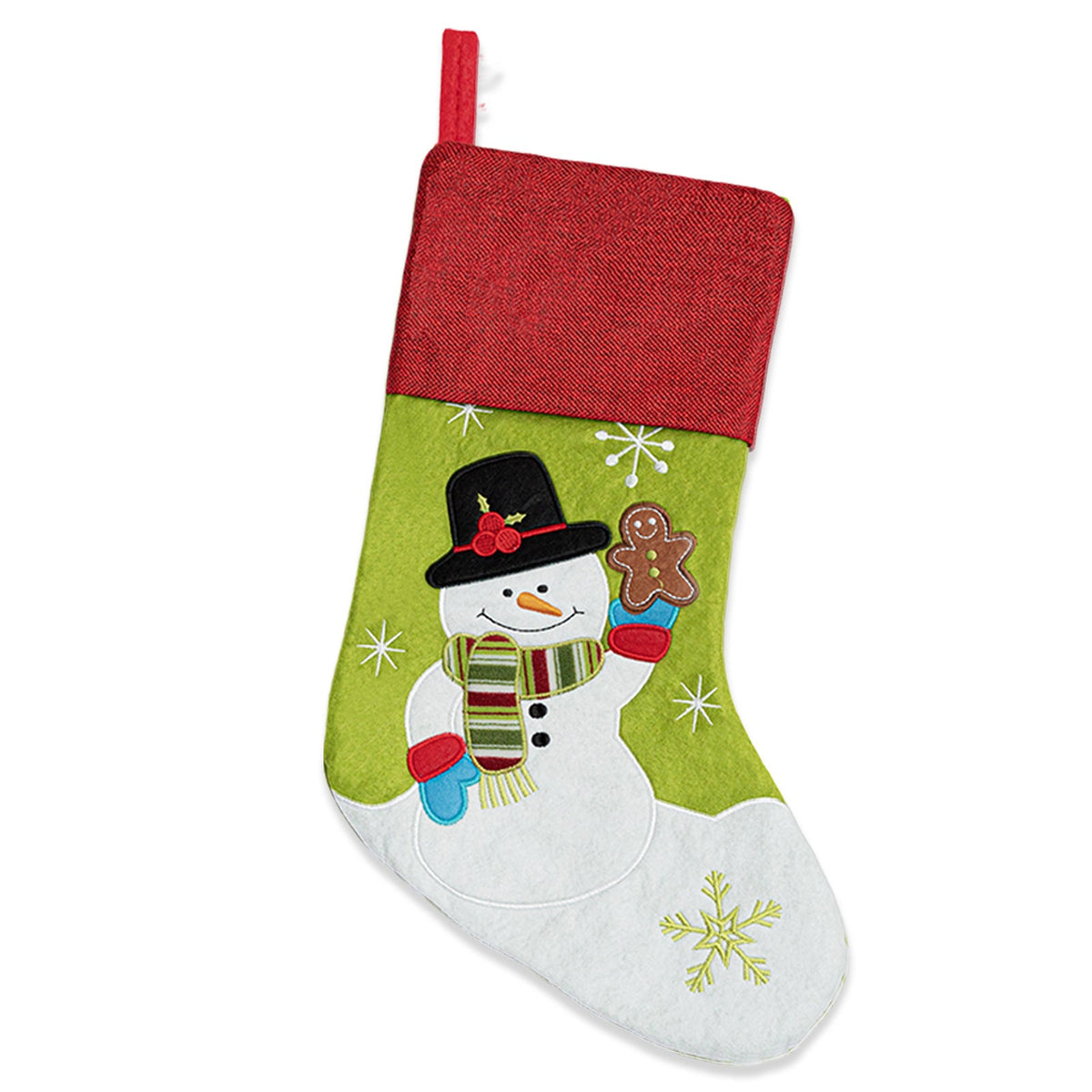 Christmas Stocking Hanging Decoration Santa Snowman Reindeer Holiday Gift Bag
