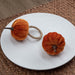 Velvet Look Pumpkin Napkin Rings for Thanksgiving Tables