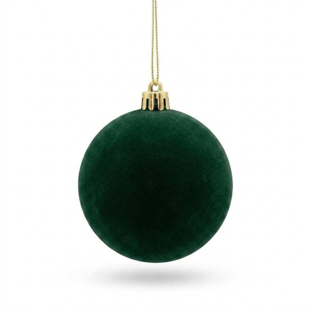Velvet-Look Christmas Ball Ornaments for Cozy Holiday Styling, 8 cm Baubles