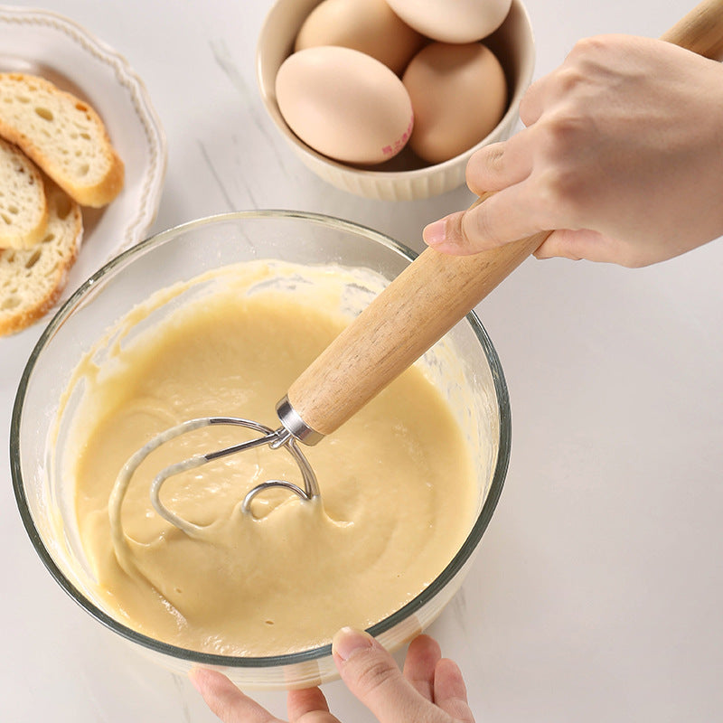 Wooden Handle Danish Dough Whisk