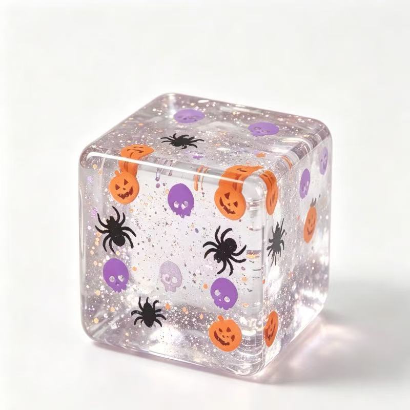 Halloween Pumpkin Crystal Cube Slow Rising Squishy Stress Relief Toy