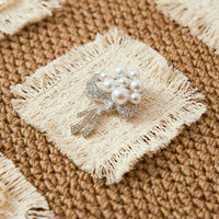 100% Cotton Fringed Table Mat, Natural Ivory Woven Placemats, Rustic Farmhouse Table Decor