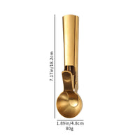 Stainless Steel 2-in-1 Ice Cream Scoop & Melon Baller, Double-Headed Summer Fruit Spoon