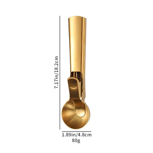 Stainless Steel 2-in-1 Ice Cream Scoop & Melon Baller, Double-Headed Summer Fruit Spoon