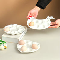 Ceramic Deviled Egg Tray – Easter Egg Display & Serving Plate