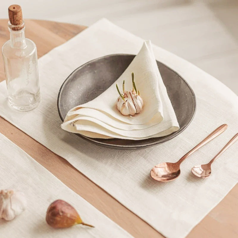 Cotton Linen Cloth Napkins, 42 x 42 cm Reusable Dinner Napkins for Everyday Dining, Weddings and Table Settings