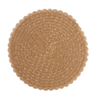 Round Textured Placemat 38cm, Decorative Dining Table Mat
