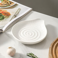 Ceramic Spoon Rest Spiral Design Decorative Ladle Holder