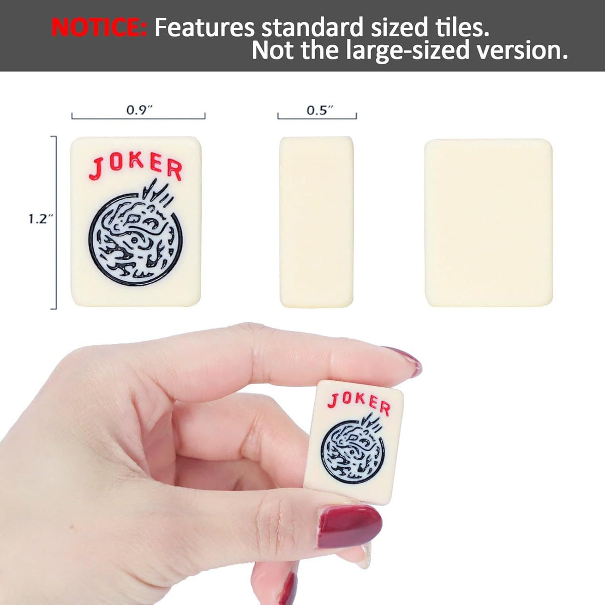American Mahjong Set, Premium Melamine Tiles for Tabletop Gaming